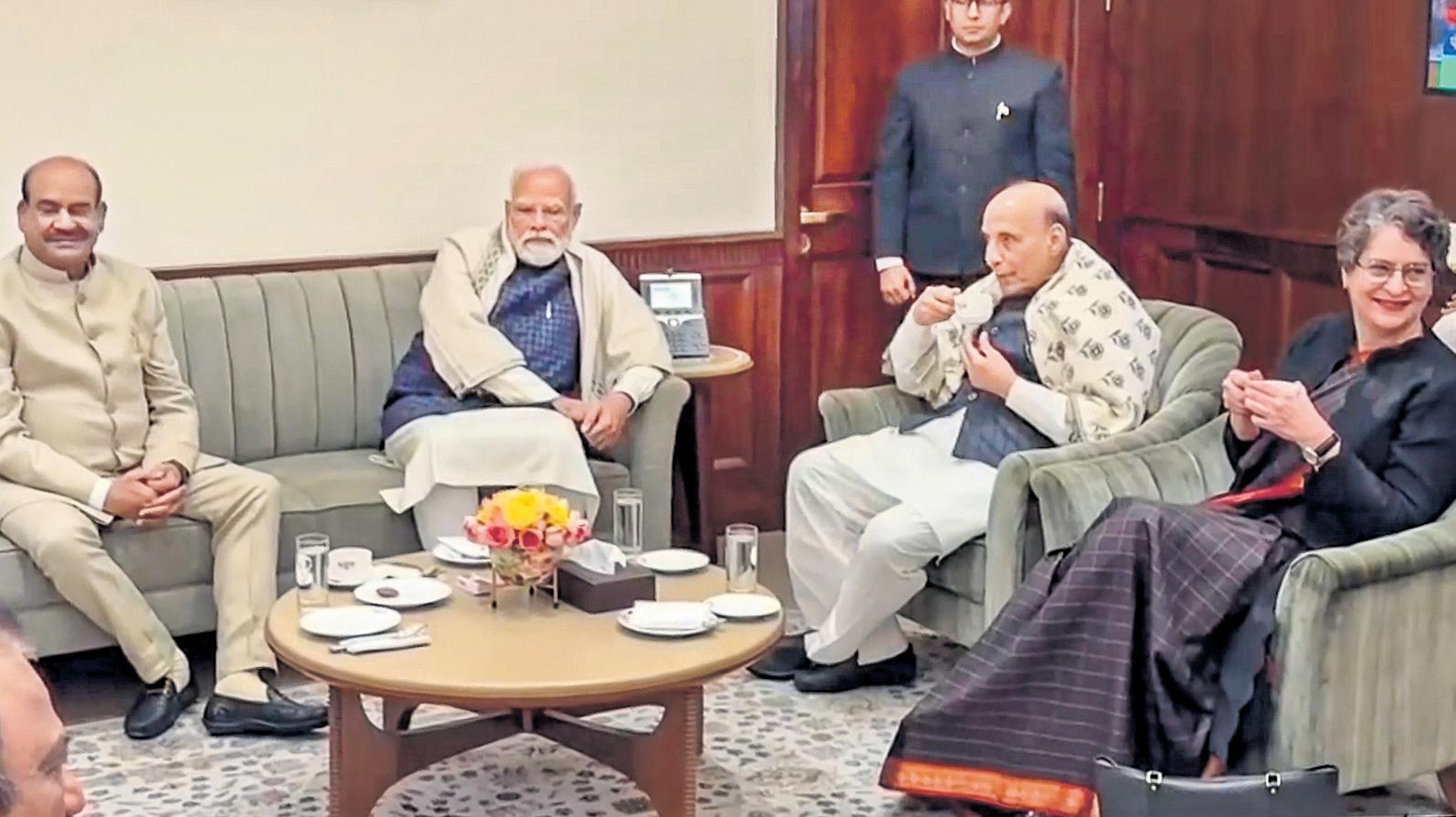 Learning Malayalam, Priyanka tells Modi at Speaker’s ‘chai pe charcha’