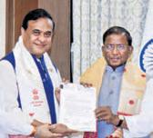 HIMANTA'S OATH ON TUESDAY