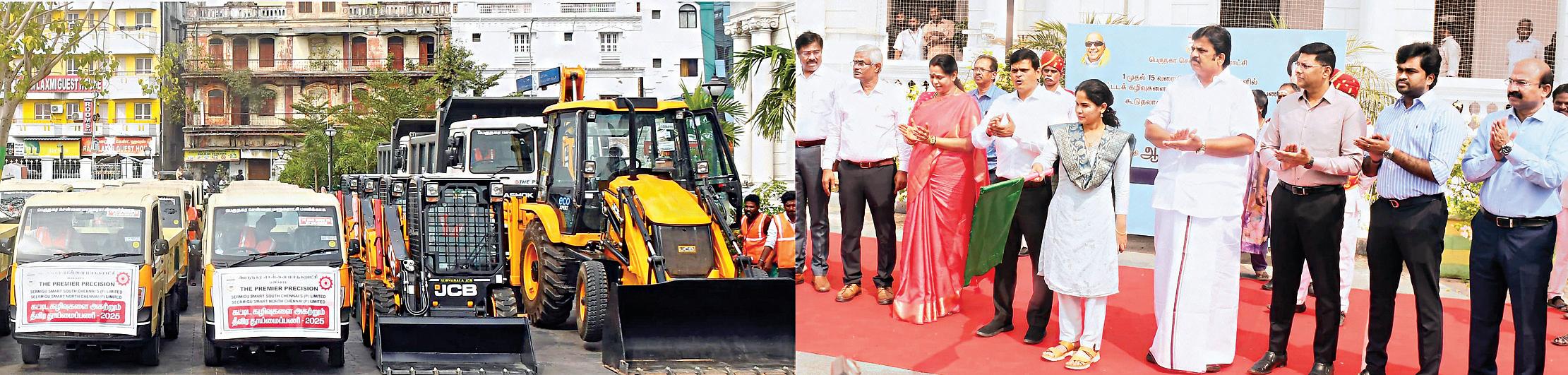 கட்டடக் கழிவுகளை அகற்ற 57 புதிய வாகனங்கள்