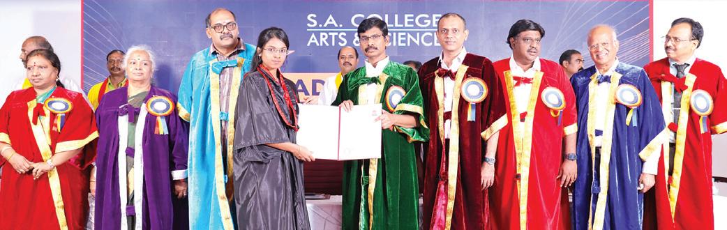 எஸ்.ஏ.கலை அறிவியல் கல்லூரியில் பட்டமளிப்பு விழா