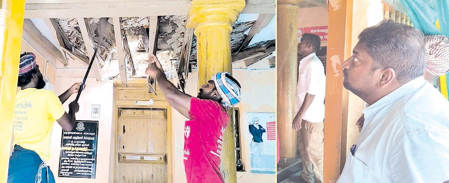 பாரதியார் இல்லத்தில் மறுசீரமைப்புப் பணிகள் தொடக்கம்