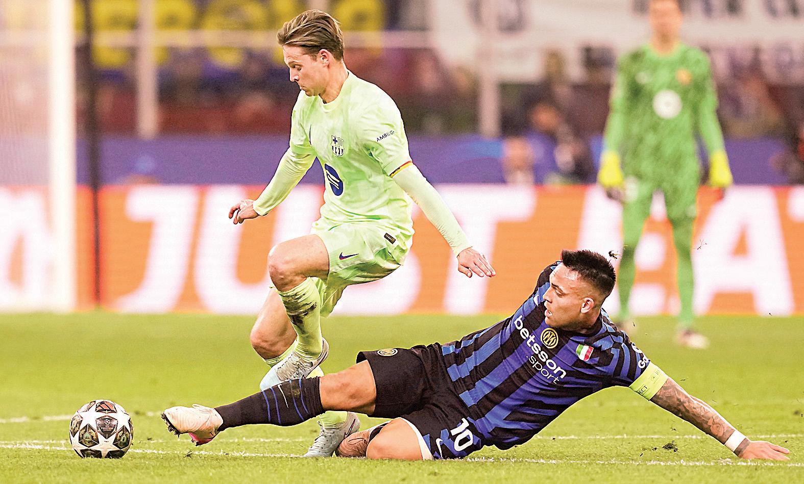 பார்சிலோனாவை வெளியேற்றியது இன்டர் மிலன்