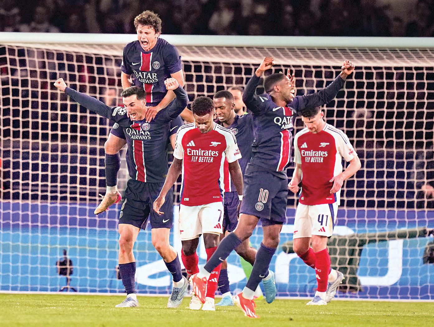 வெளியேறியது ஆர்செனல்; இறுதியில் பிஎஸ்ஜி