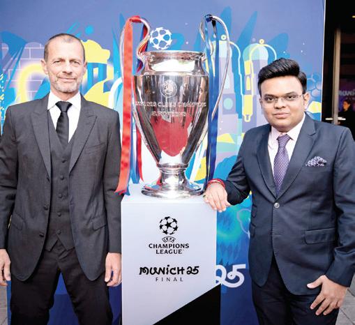 யுஇஎஃப்ஏ தலைவருடன் ஐசிசி தலைவர் ஜெய் ஷா சந்திப்பு