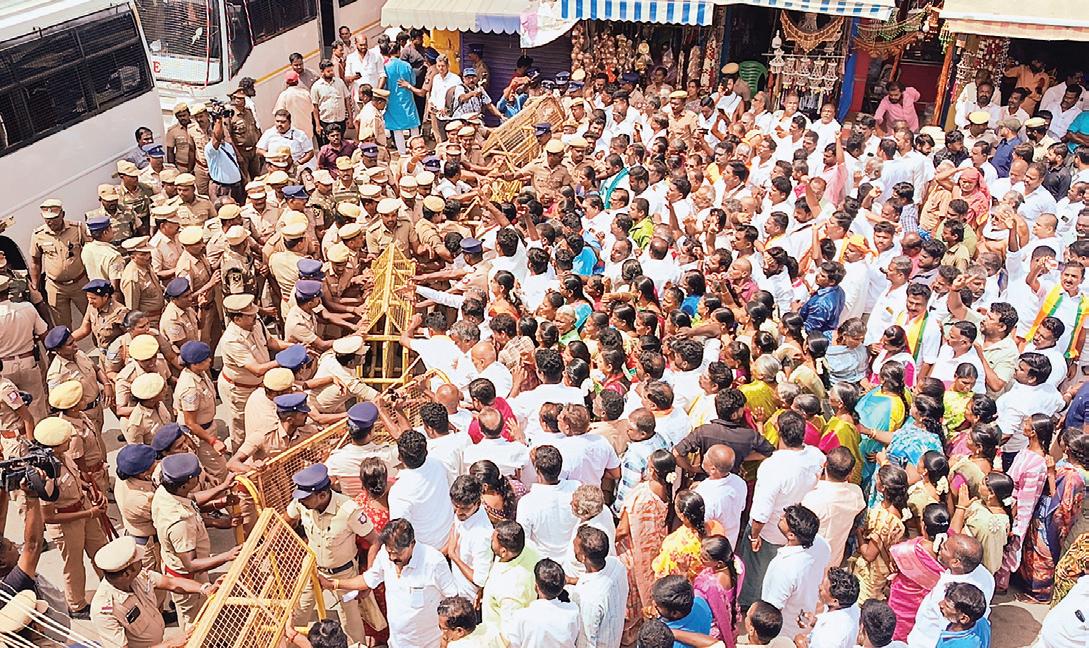 ராமேசுவரத்தில் கோயில் நுழைவுப் போராட்டம்: 125 பேர் கைது