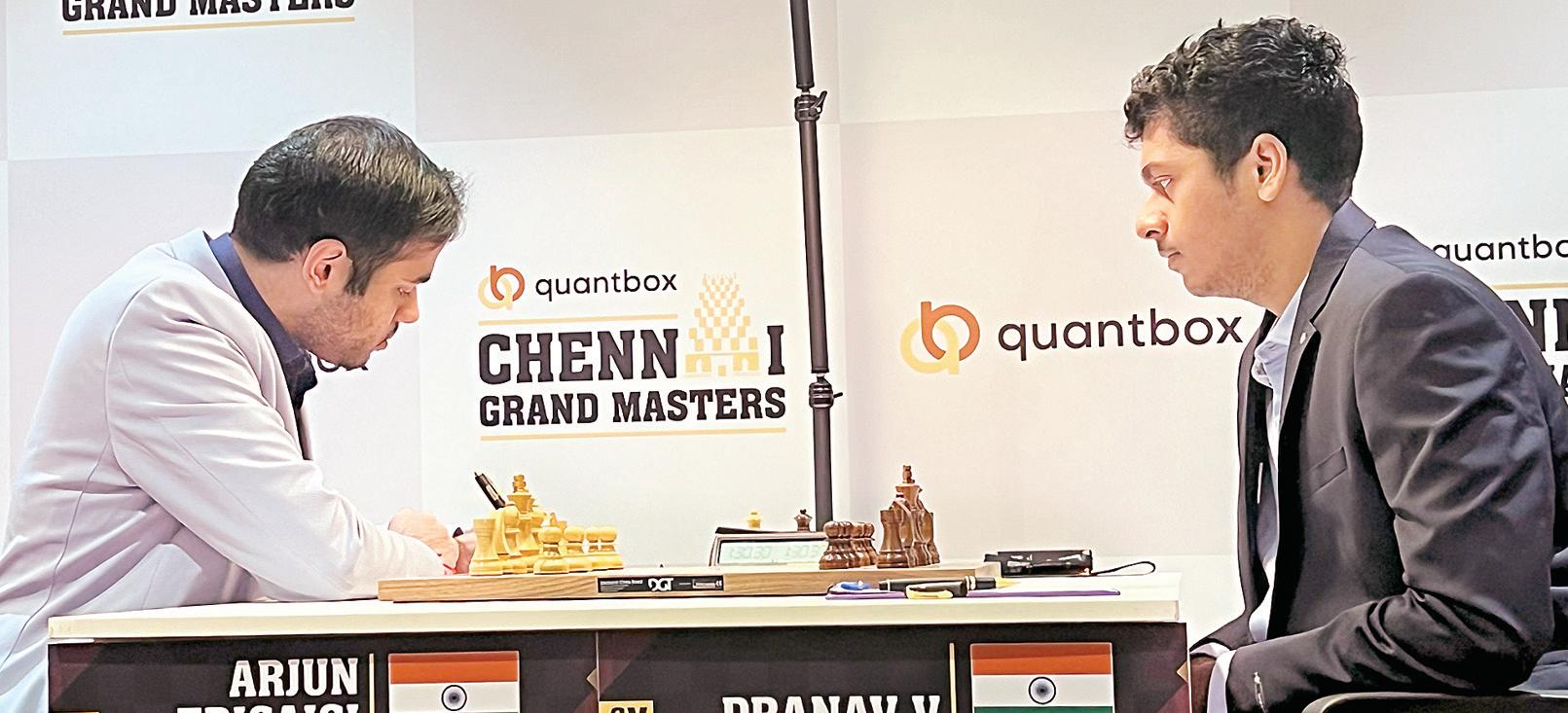 5-ஆவது சுற்று: அர்ஜுன் - பிரணவ் 'டிரா'