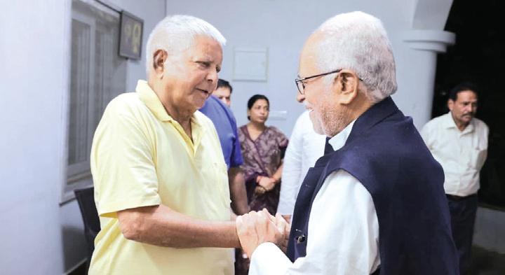 ஜாமீனில் உள்ள லாலுவைச் சந்தித்த குடியரசு துணைத் தலைவர் வேட்பாளர்