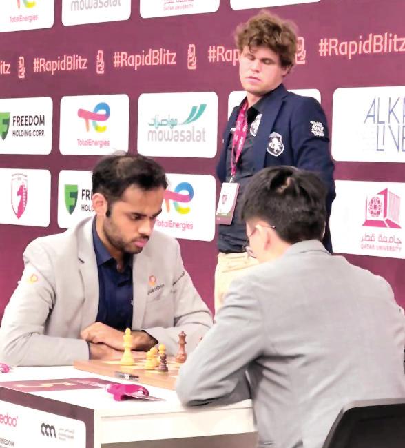 அர்ஜுன், காரில்சென் இணை முன்னிலை