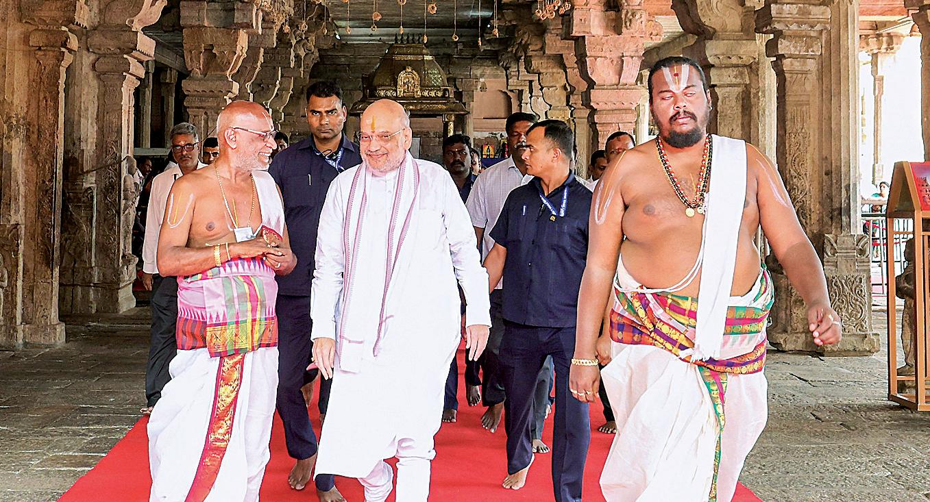 திருவானைக்காவல், ஸ்ரீரங்கம் கோயில்களில் அமித் ஷா வழிபாடு