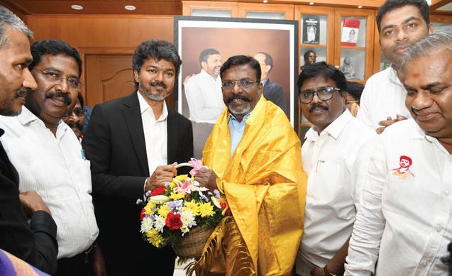 முஸ்லிம் லீக், காங்கிரஸ் தலைவர்கள், திருமாவளவனுடன் முதல்வர் விஜய் சந்திப்பு