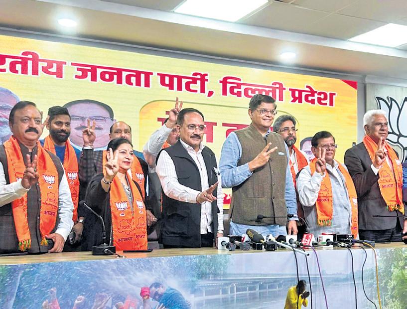 8 MLAs join BJP day after quitting AAP