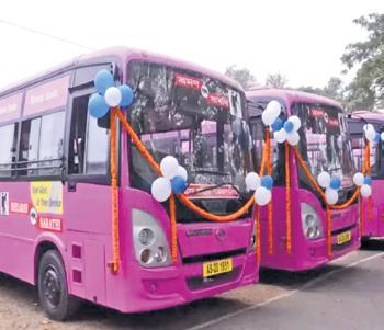 After 7 years, pink buses launched for women passengers in Gurugram