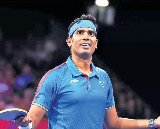 Sharath in Rd of 16 at WTT Star Contender event