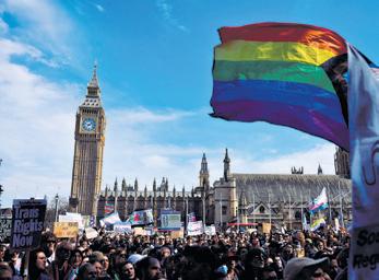 Thousands rally for trans rights after UK woman definition ruling