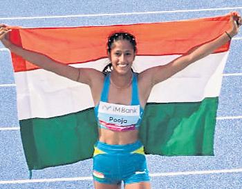 Golden high Pooja, Nandini and Gulveer add to India's tally