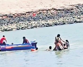 Spiritual trip turns tragic: 1 dead in Dwarka river, camel riders save 6 more