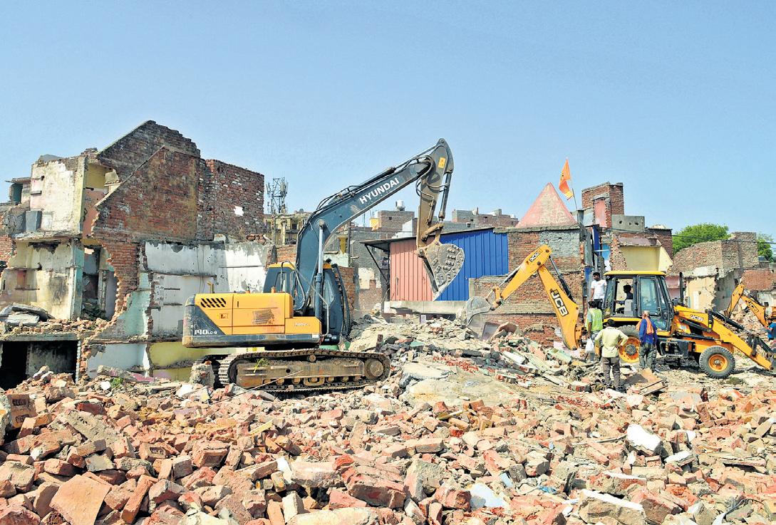 Many 'Bhoomiheen' as 300 homes reduced to rubble
