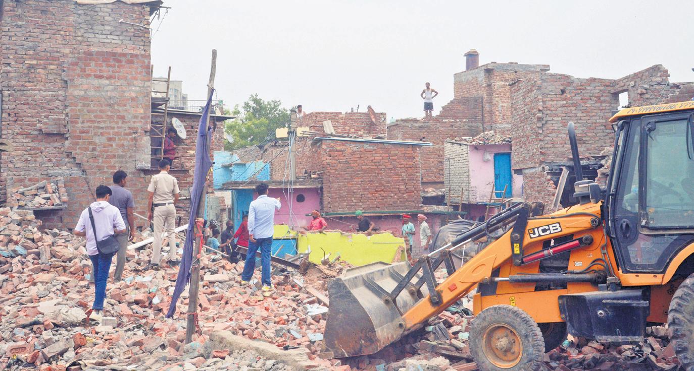 Bulldozers roll in Ashok Vihar and Wazirpur