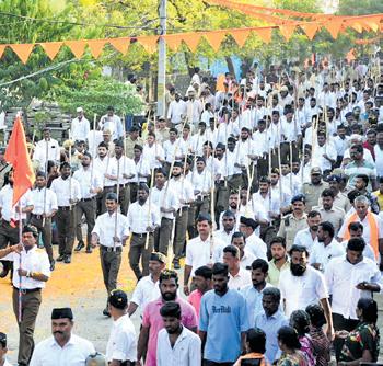 RSS route march conducted peacefully in K’taka