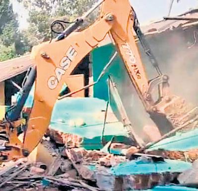 10 houses used to shelter nearly 30 B’deshi infiltrators in Odisha razed