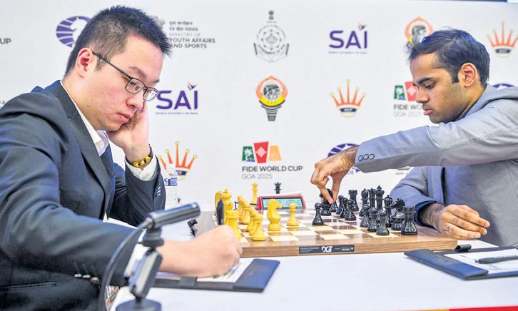 Erigaisi holds Yi in Game 1 of last-8 stage