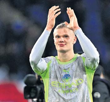 Haaland hits double as Man City overcome Palace