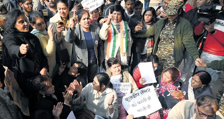 Protests intensified against bail to Sengar in Unnao case