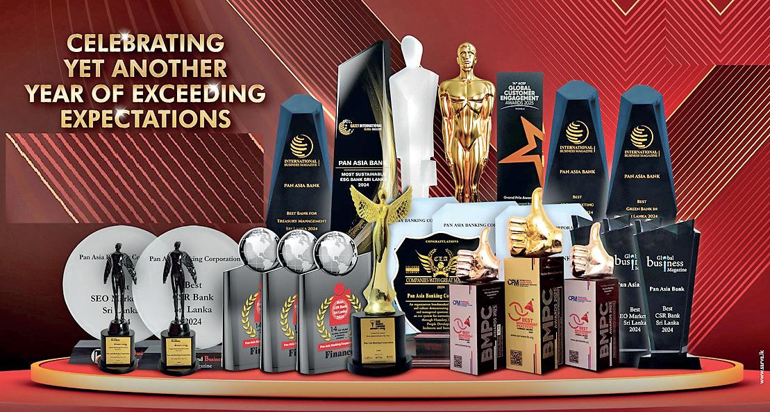 Pan Asia Bank among elite top 10 of country's most awarded companies
