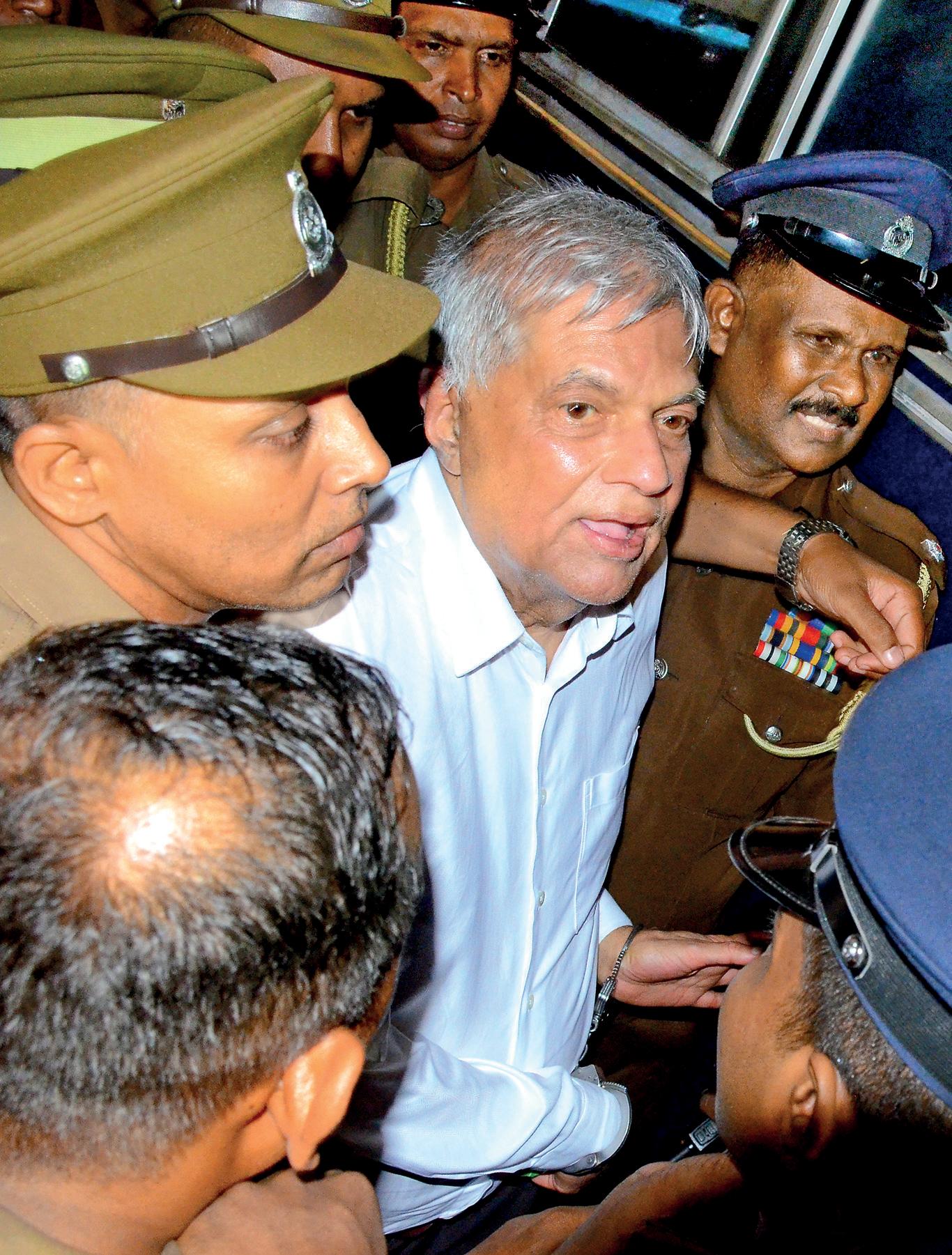 RANIL WICKREMESINGHE ARRESTED CHARGED REMANDED