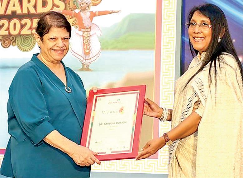 Dr. Saroshi Dubash honoured with ‘Sri Lanka Women Leader’ title