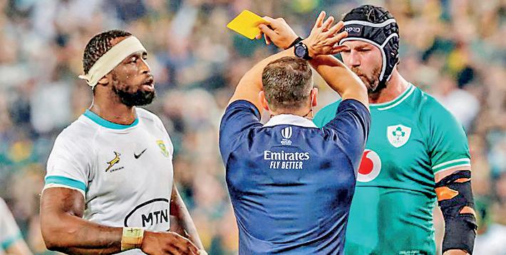 Ireland get five cards as Springboks win chaotic match