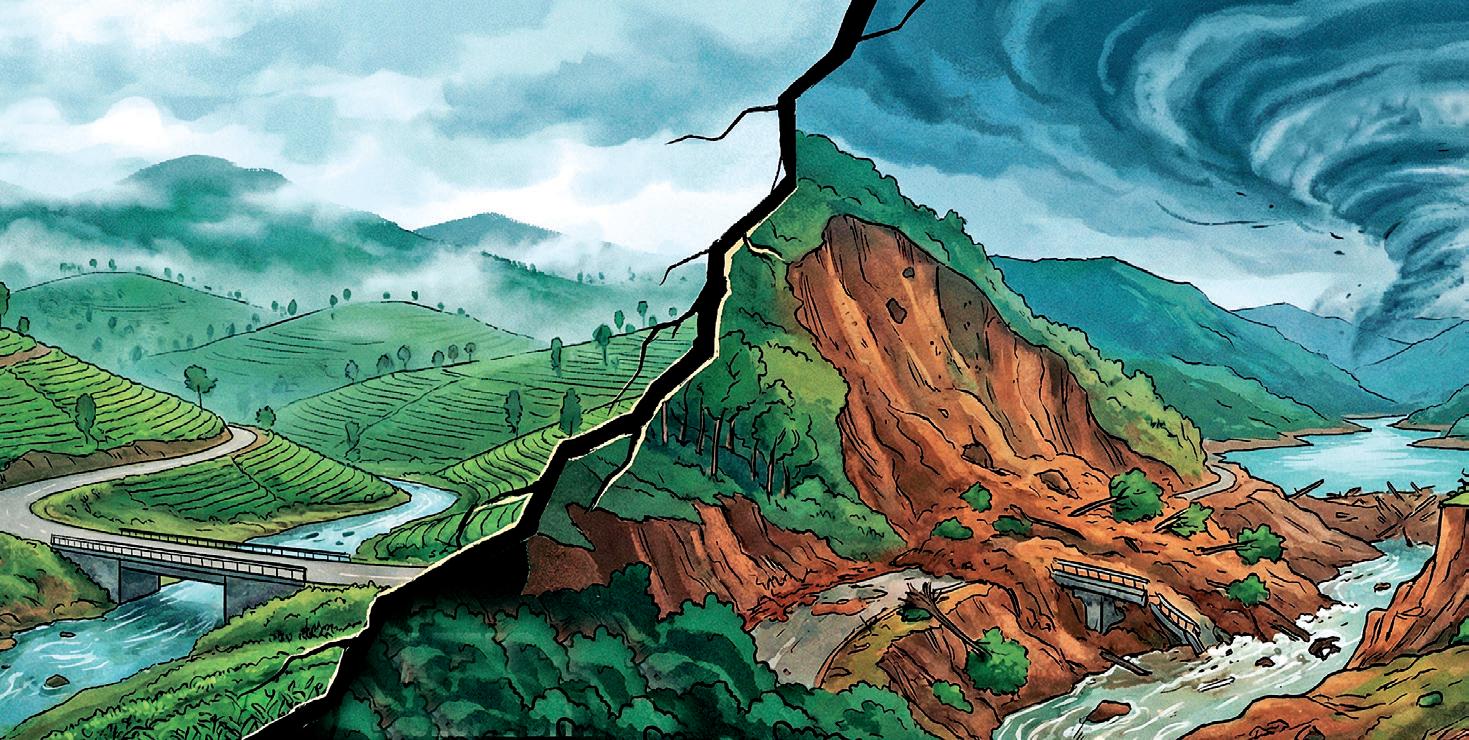 SRI LANKA'S UPCOUNTRY GEOGRAPHY ALTERED BY CYCLONE DITWAH