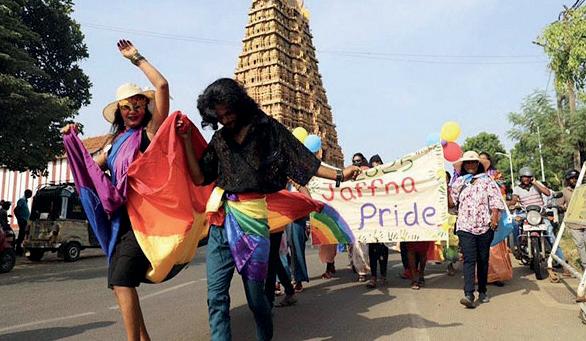 நல்லூருக்கு அருகில் LGBTQ நடைபவனி