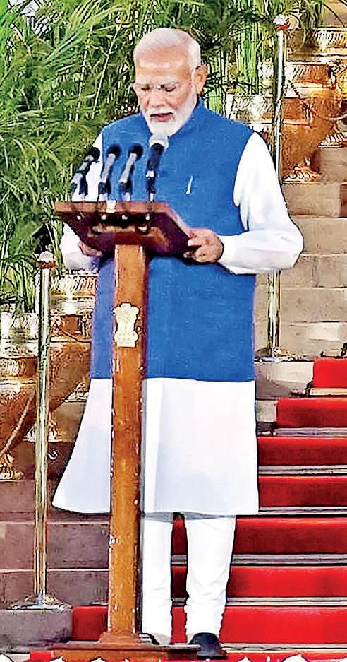 What was predicted during Prime Minister Modi's swearing in ceremony is coming true