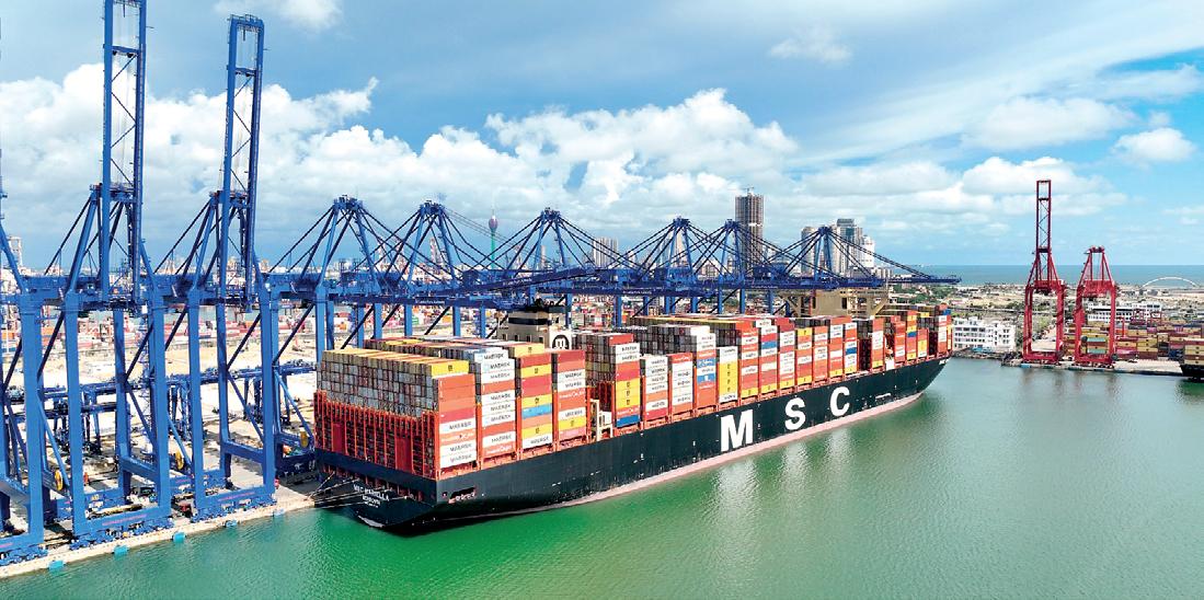 Colombo Port welcomes largest container vessel MSC MARIELLA
