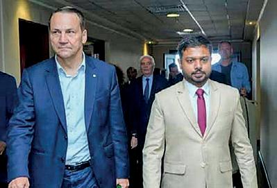 Polish FM arrives in Sri Lanka on official visit