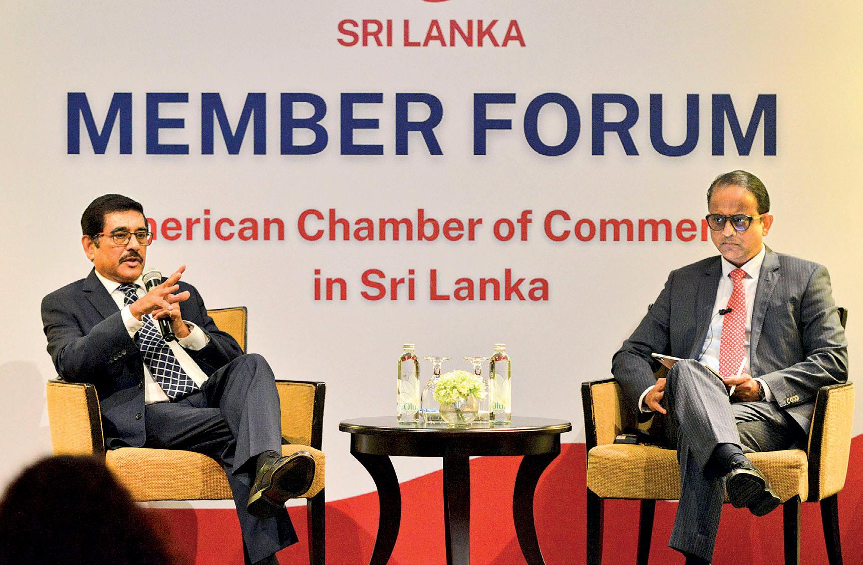 CBSL Chief charts course of Sri Lanka's economy at AmCham Sri Lanka forum