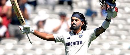 Rahul shines with landmark ton on gripping day at Lord's