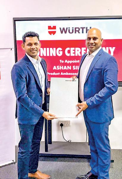 Würth Lanka reaffirms brand partnership with racing icon Ashan Silva