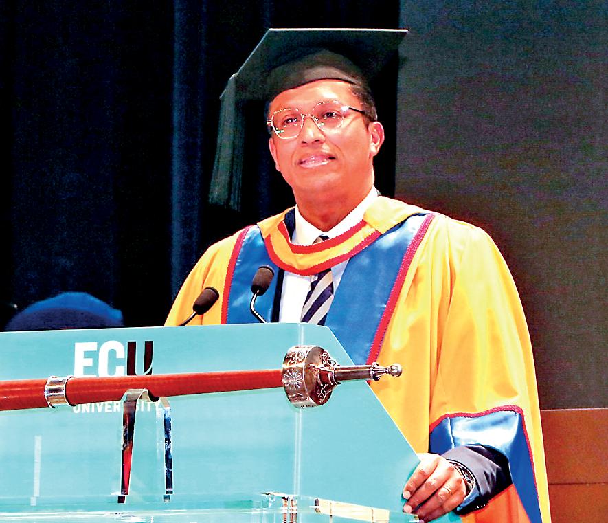 Honorary Doctor of Business awarded to Dilhan C. Fernando of Dilmah