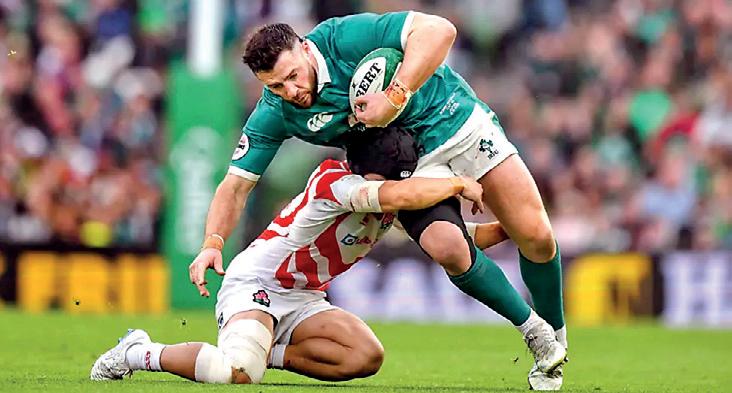 Six-try Ireland eventually power past Japan