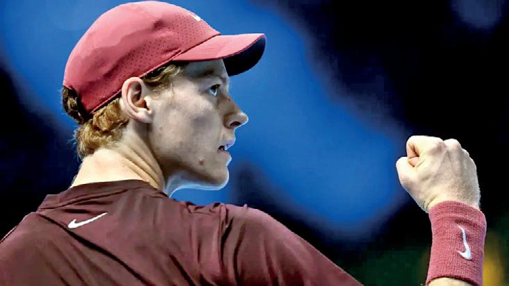 Sinner sweeps past Auger-Aliassime at ATP Finals