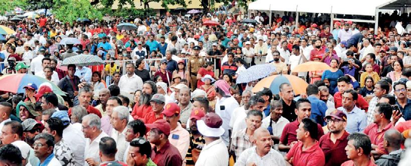 Opposition stages joint rally in Nugegoda as leaders vow to topple Govt.