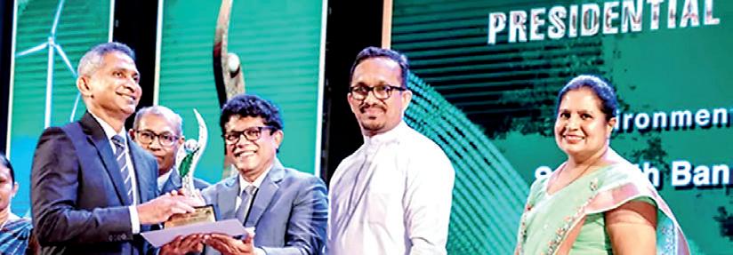 Sampath Bank honoured at Presidential Environmental Awards 2025