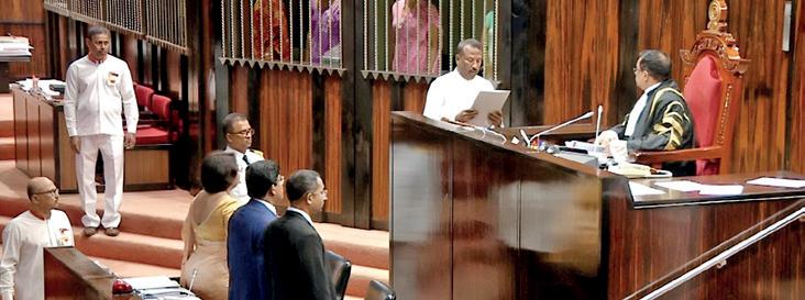 Naina Thambi sworn in as Member of Parliament