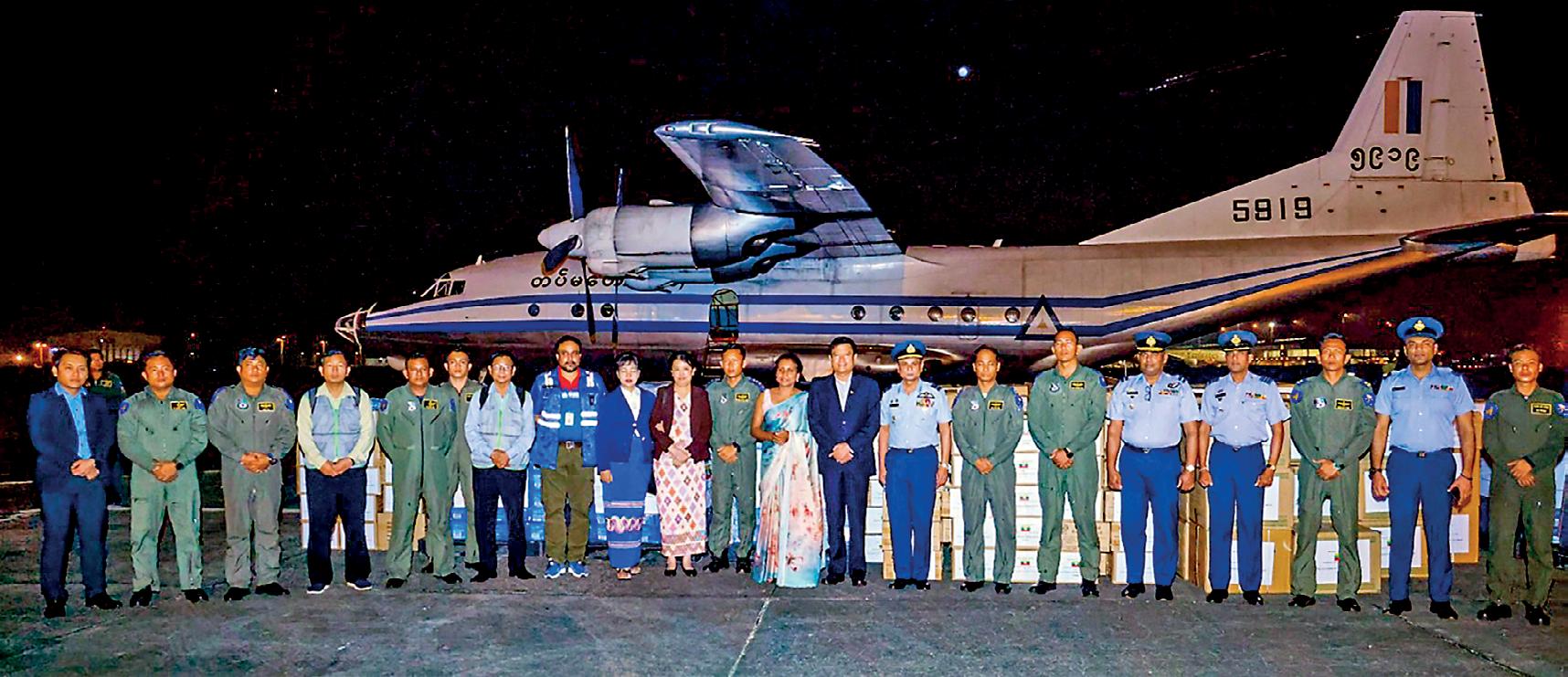 Myanmar aid flight arrives in Sri Lanka