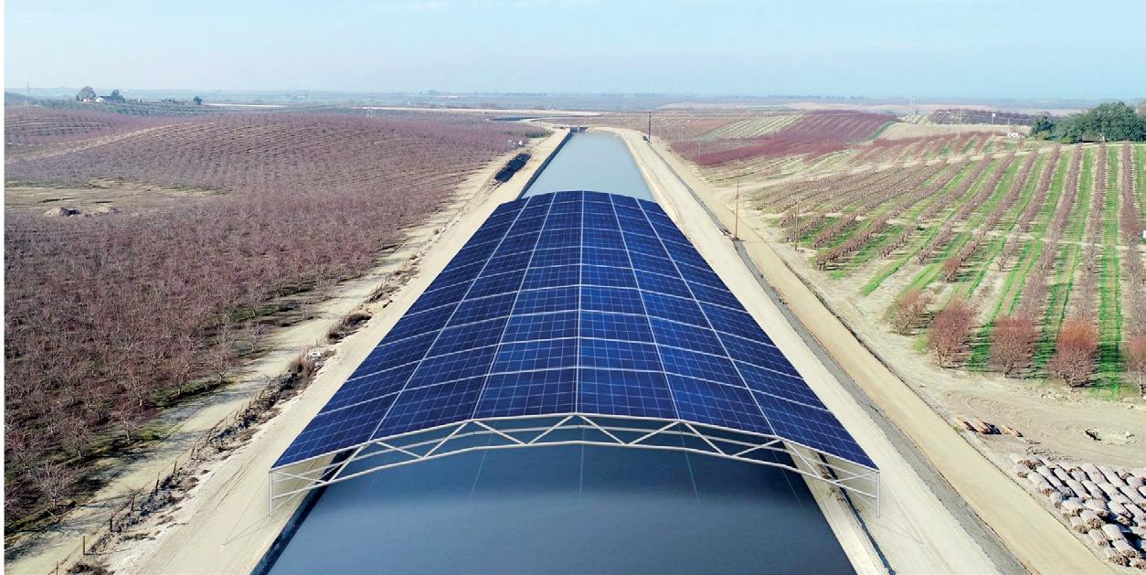 Solar power on irrigation canals: A dual solution for energy and water conservation
