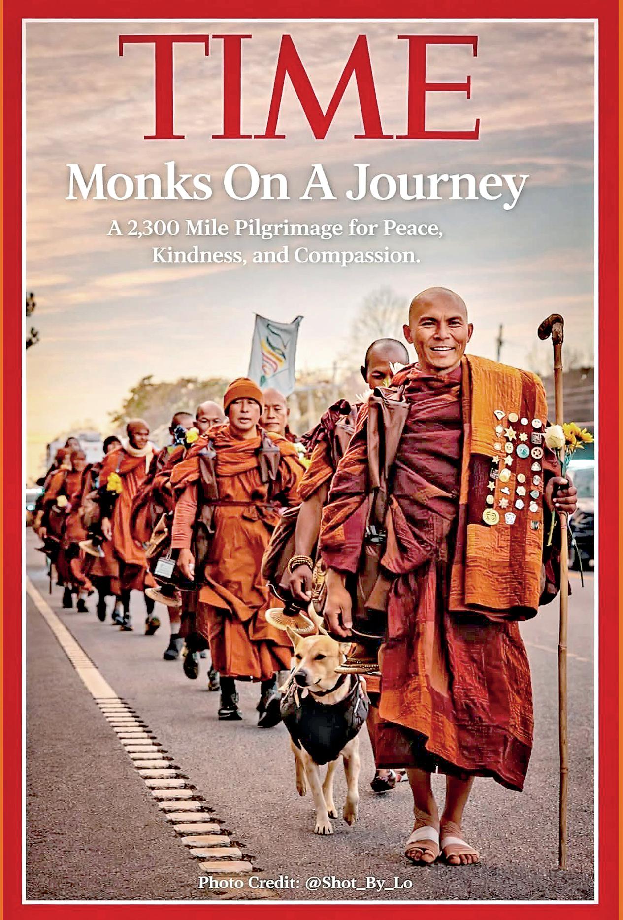 Monks' epic journey for peace captivates people across America