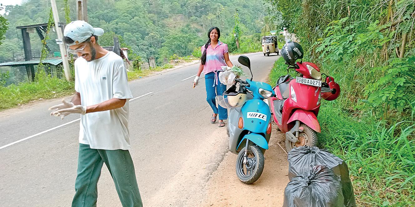 Civic responsibility in action: Three individuals mark Independence clearing garbage all day