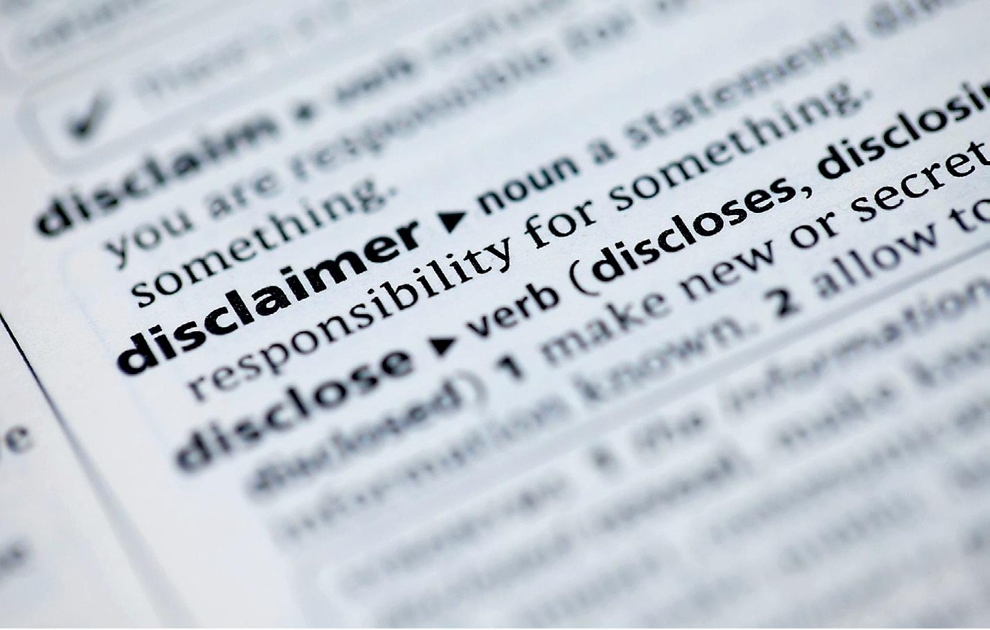 Understanding unit trust “disclaimers”